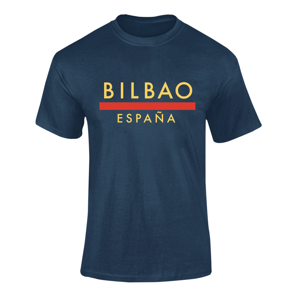 camiseta manga corta azul marino souvenir Bilbao