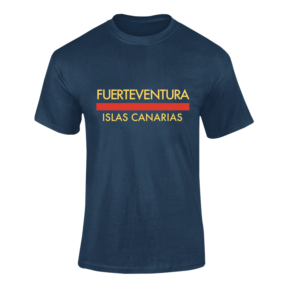 camiseta manga corta azul marino souvenir Fuerteventura