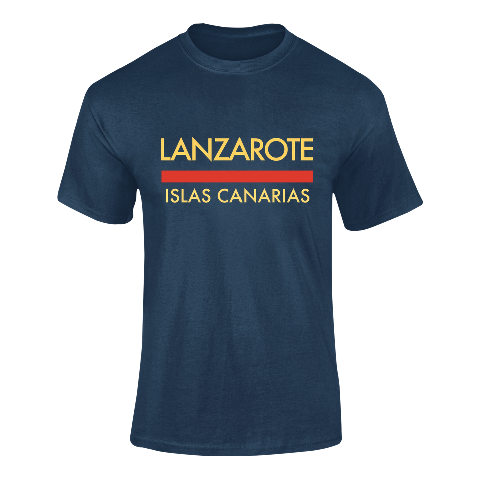 camiseta manga corta azul marino souvenir Lanzarote