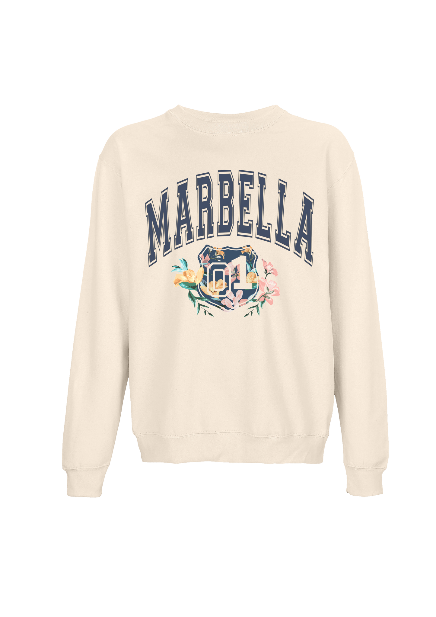 Marbella Cream University Sweatshirt