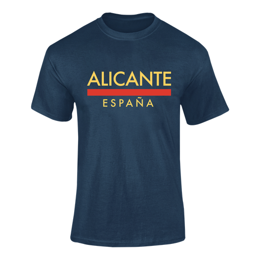 camiseta manga corta azul marino souvenir Alicante