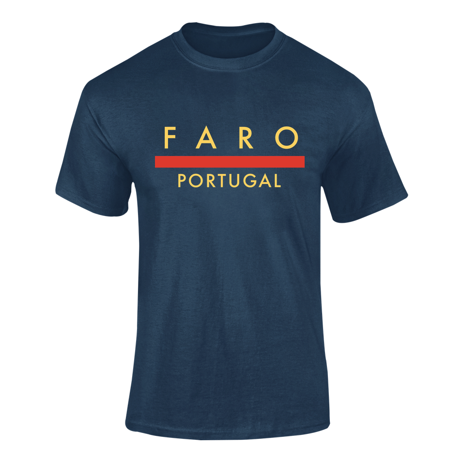 camiseta manga corta azul marino souvenir Faro