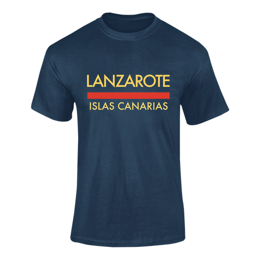 camiseta manga corta azul marino souvenir Lanzarote