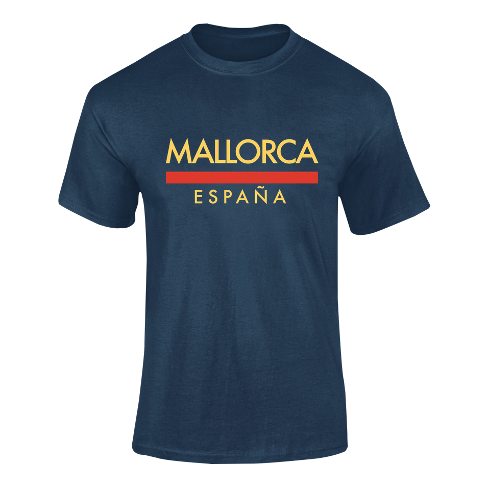 camiseta manga corta azul marino souvenir Mallorca