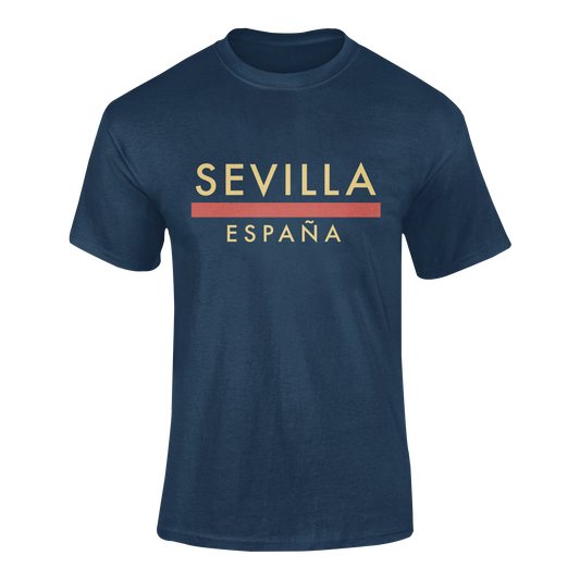 camiseta manga corta azul marino souvenir Sevilla