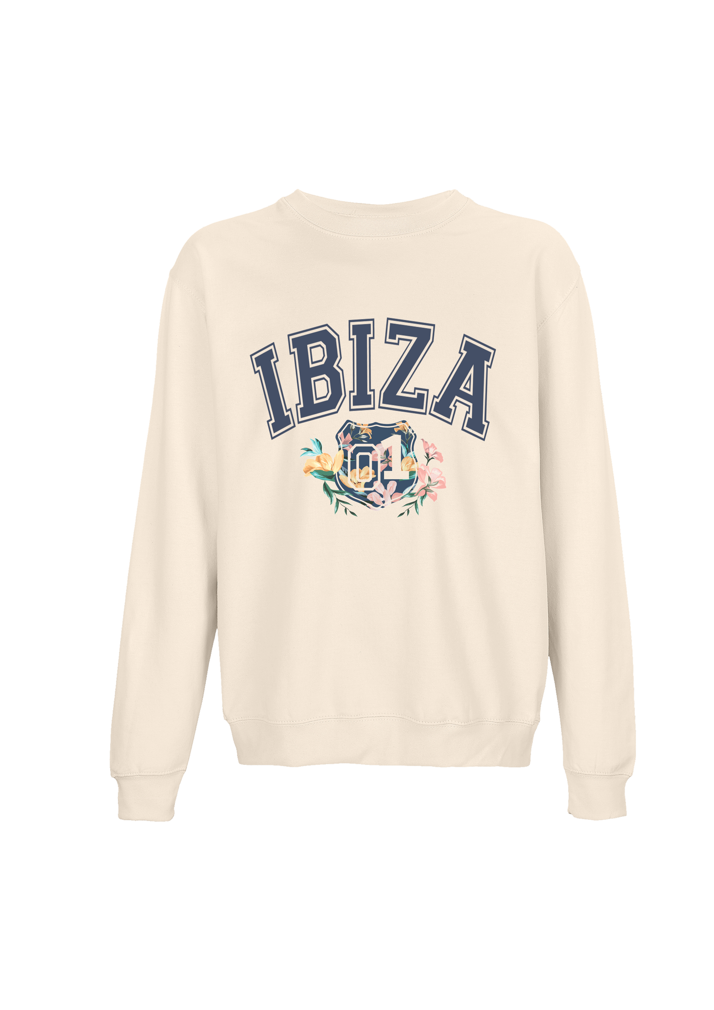 Sudadera Universitaria Ibiza Crema