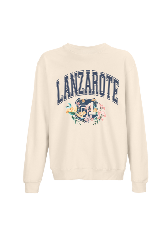 Sudadera Universitaria Lanzarote Crema