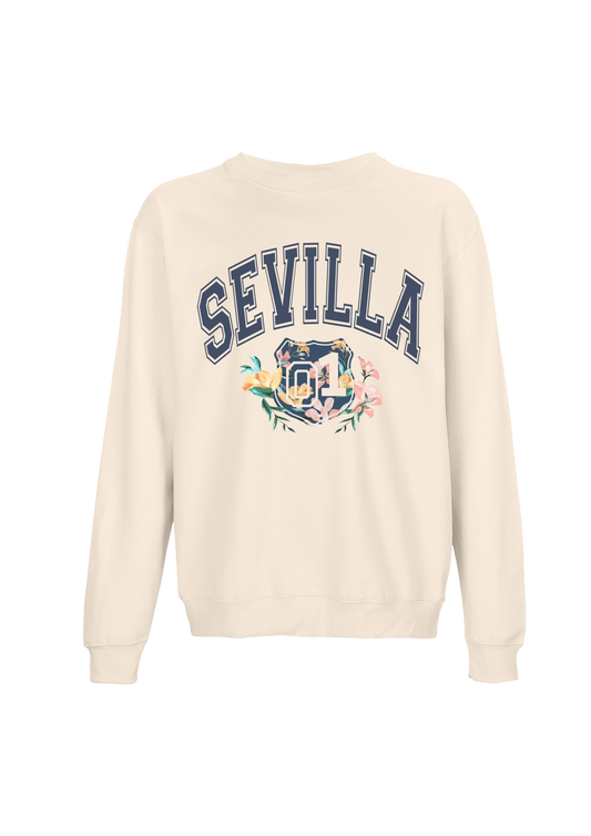 Sudadera Universitaria Sevilla Crema