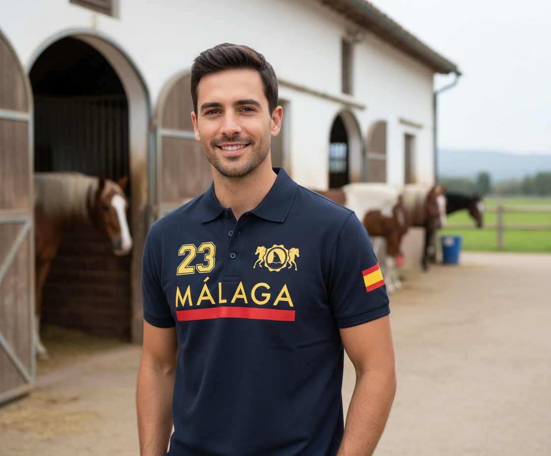 Polo Málaga 23 – Azul Marino Souvenir de España
